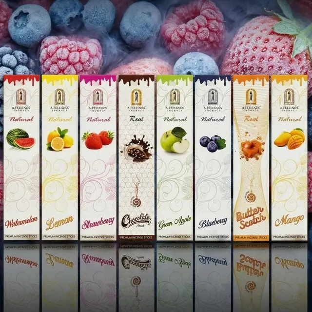 Fruit Mix --> Blueberry, Butterscotch, Chocolate, Green Apple, Lemon, Mango, Strawberry, Watermelon