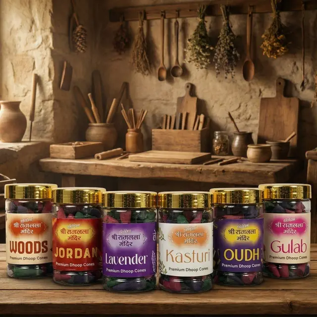 Ramlala --> Gulab, Mogra, Gugal, Chandan, Lavender, Kasturi, Bela, Oudh, Woods, Jordan, Bouquet